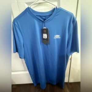 AFTCO Blue Short Sleeve Jigfish Performance Tee